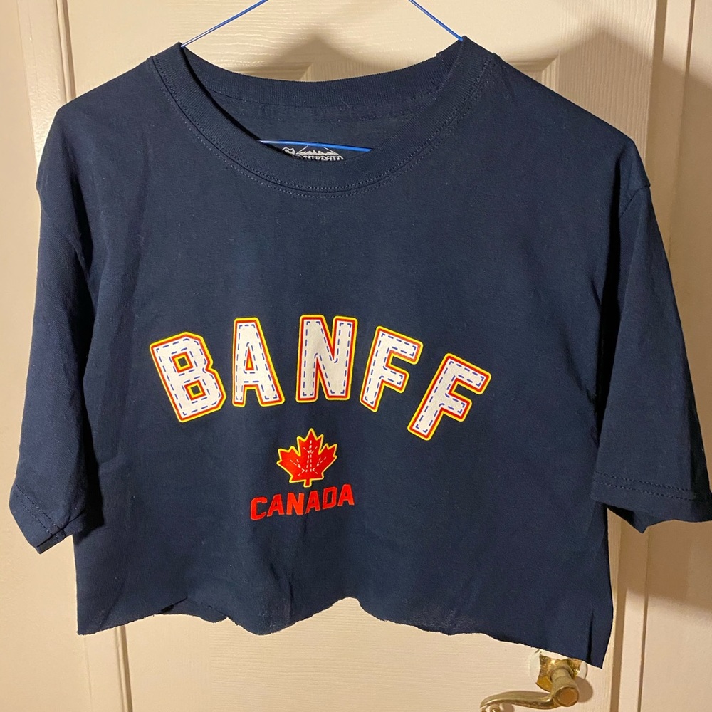 Canada Banff Crop Tee Navy Blue Women’s